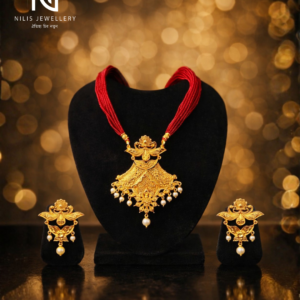 Nilis Jewellery – Rajnidhi Net Jali Pearl Pendant Set