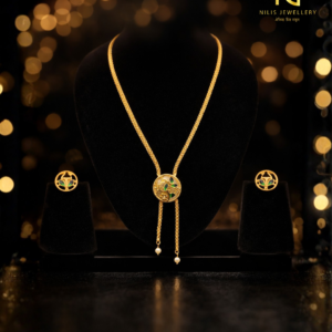 Meenakari Pearl Tie Necklace Set