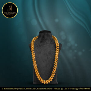 Designer MOP Chain – 30” Rose Head Pattern in 1.5 gm Gold Polish