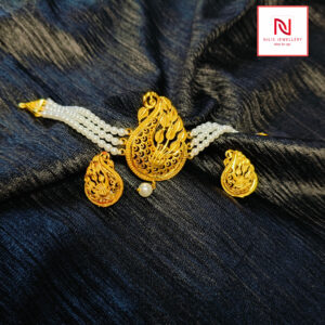 Pearl Choker – Handcrafted Elegance | Original Pearls & 1.5gm Gold Polish