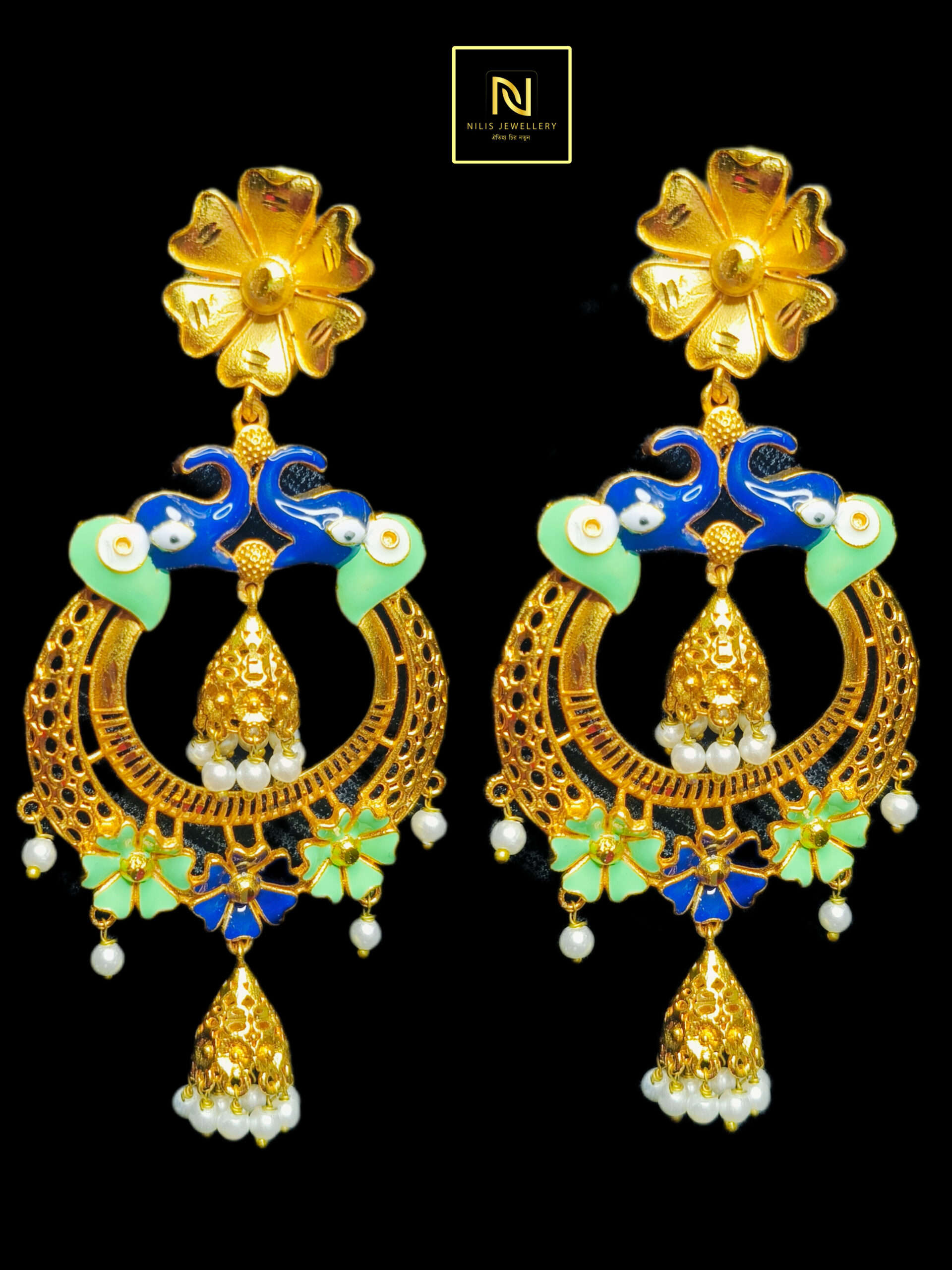 Kanbala Earrings – Intricate Minakari Work | Traditional Glamour