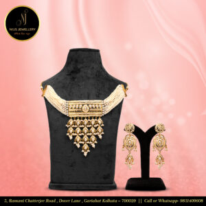 Pure Jarowa Work Choker Set – Traditional Design with Full Pearl Detailing