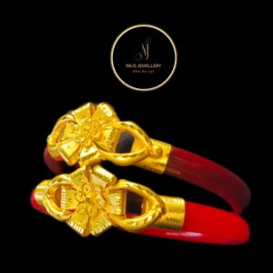 Mukh Pola – Flower Motif | Maroon & Red