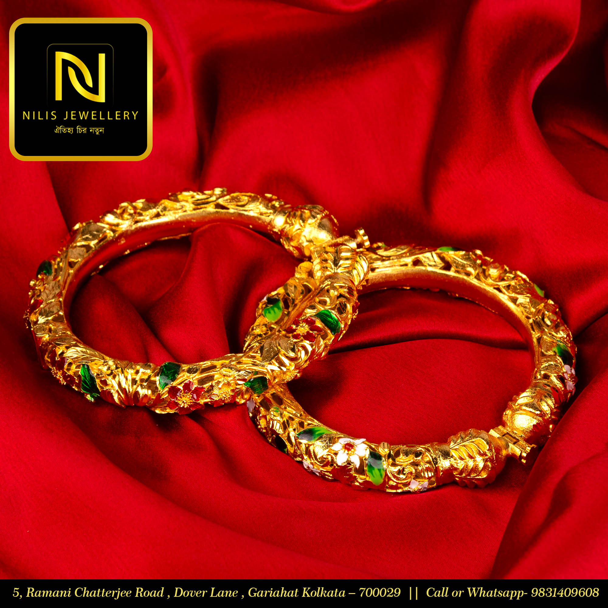 Golap Lota Pata Bala with Meenakari – Intricate Design | Size 26 & 28