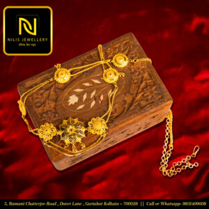 Full Kamarbandh with Flower Motif – 1.5 gm Gold Polish