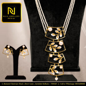 Exclusive Long Ranihaar Set – Pearl & Mother of Pearl