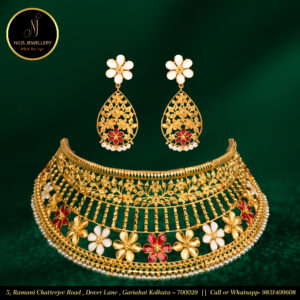 Exclusive Pearl & Meena Choker – 1.5 gm Polish