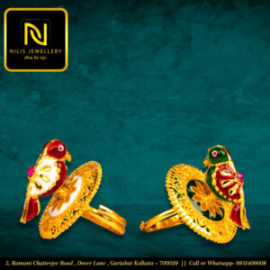 Gold Replica Finger Ring – 1.5 gm Polish with Meenakari