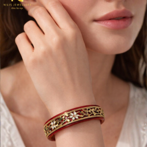 Antique Polish Floral Bangle