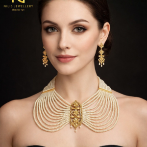 Royal Pearl Statement Necklace Set