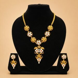 Suili Necklace Set – Gold Lacquering with Minakari - #43