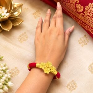 Premium Quality Flower Design Mukh Pola – Mine Finish - #24