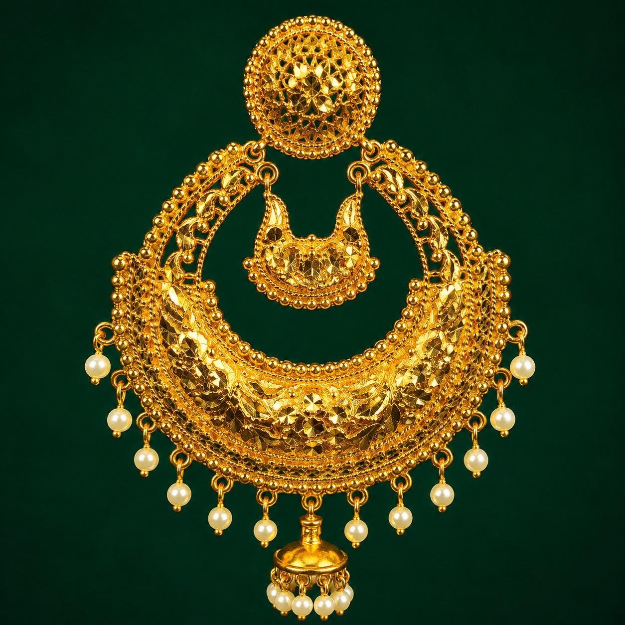 Heavy Kanbali Jumka – Premium Pearl Jumka -#51 - Image 4