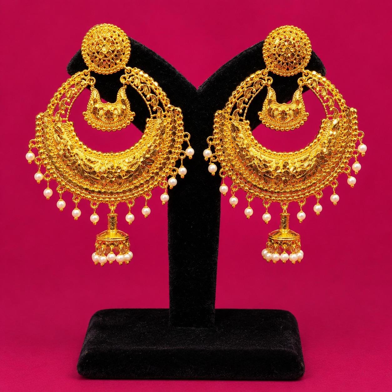Heavy Kanbali Jumka – Premium Pearl Jumka -#51