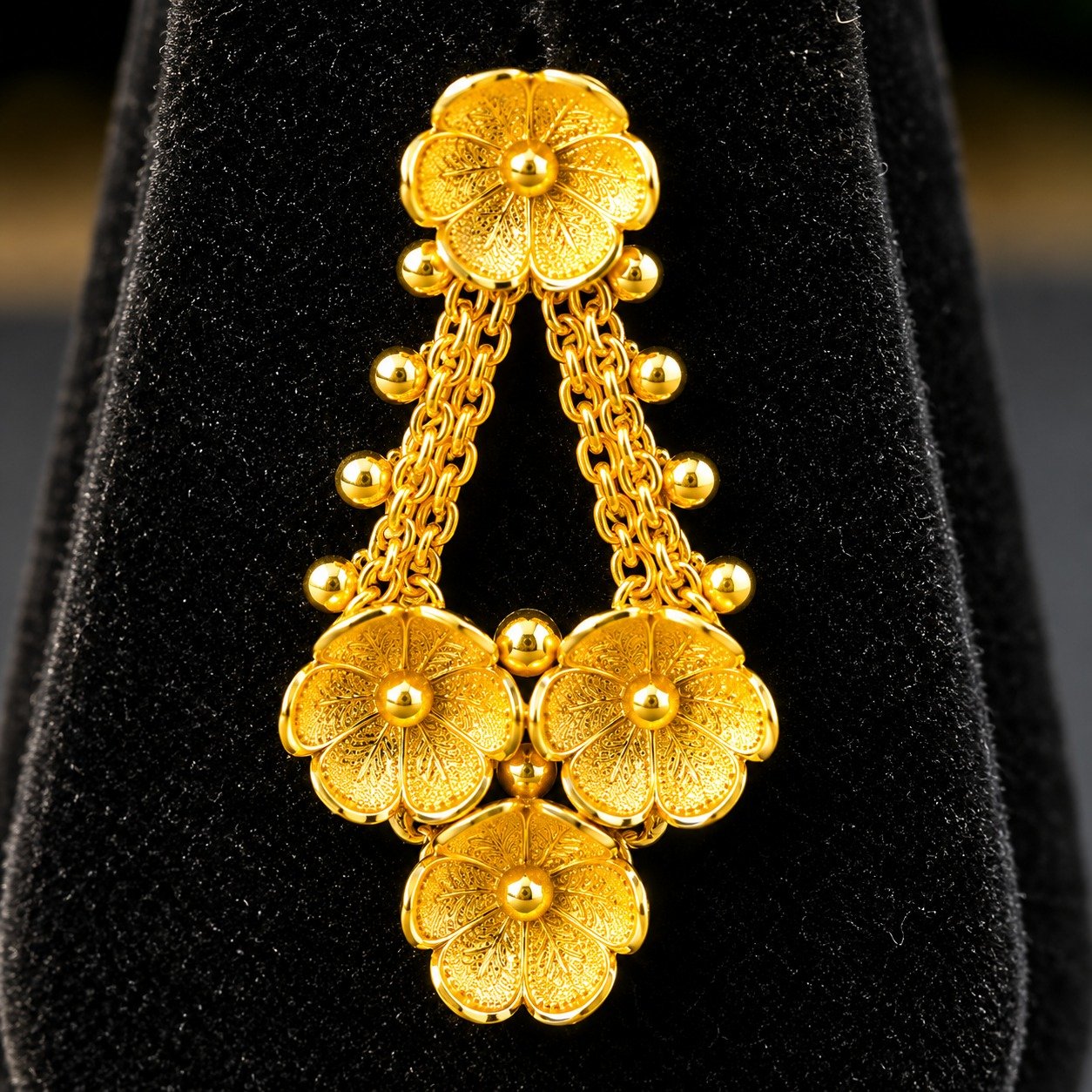 Chaura Chatai Heavy Necklace Set -#78 - Image 4