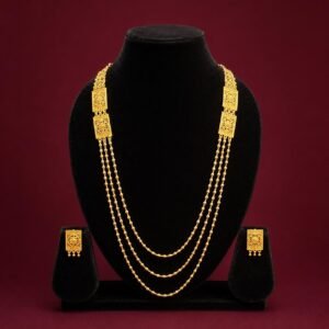 Ball 3-Line Lahori Long Set with Earrings - #39