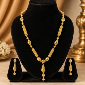 1.5 Gram Designer 30 Inch Long Mof Chain with Earrings - #4