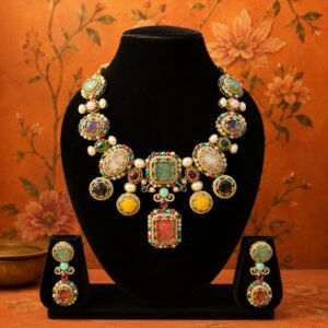 Heavy Moissanite Designer Set | Original Stone Setting | Antique Polish - #9