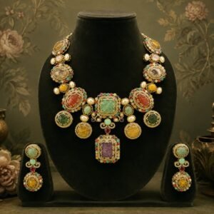 Heavy Mozzonight Designer Set – Original Stone Setting | Antique Polish - #19