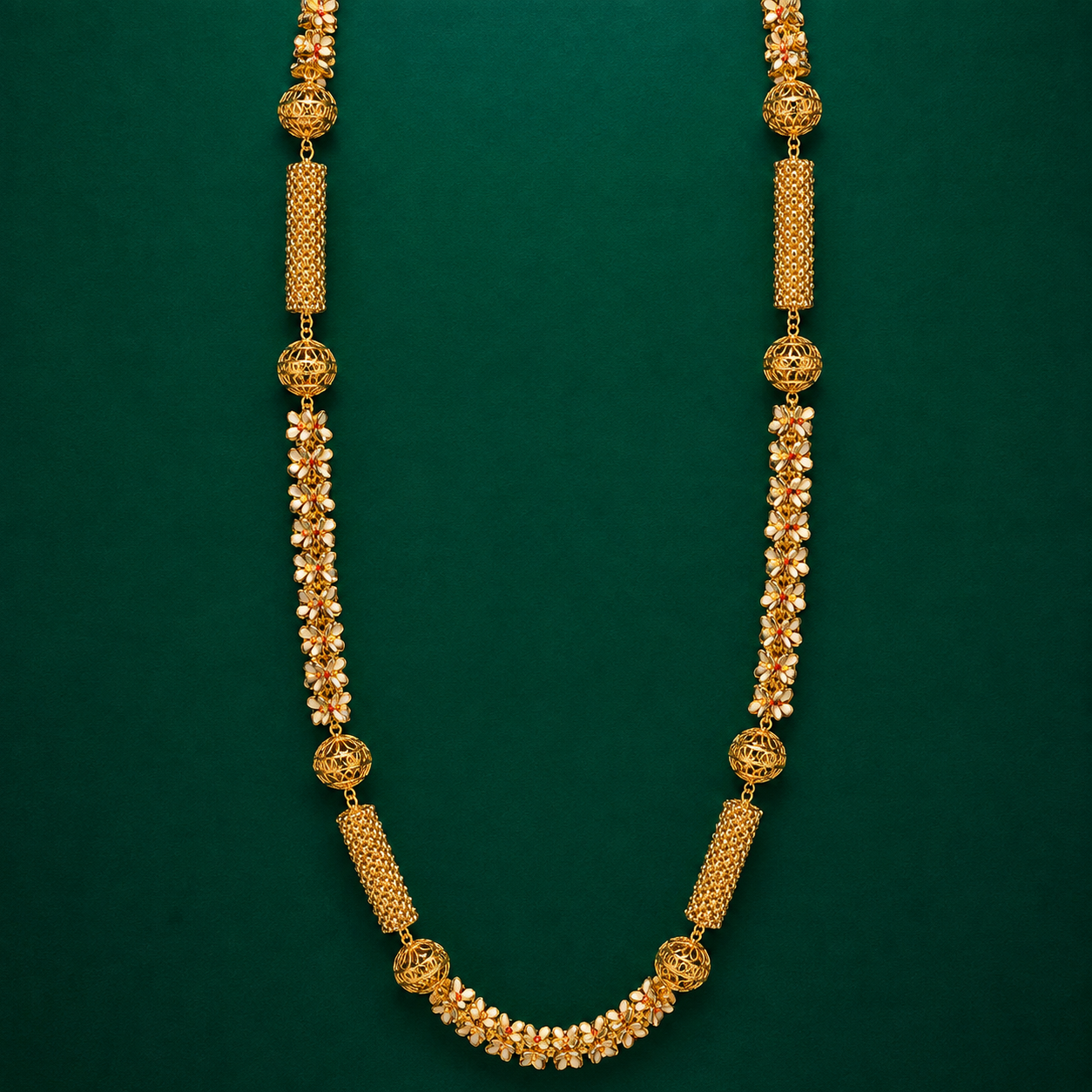 36 Inch Medium Suili Fuler Mof Chain – Golden with Mine - #23