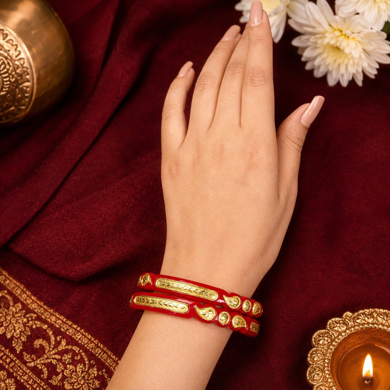 Premium Quality Designer Pola – 1 Pair -#27