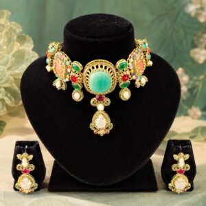Heavy Moissanite Designer Set – Original Stone Setting & Antique Polish -#11