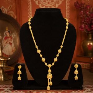 1.5 Gram Golden 36 Inch Designer Long Jhumko Mof Chain-#3