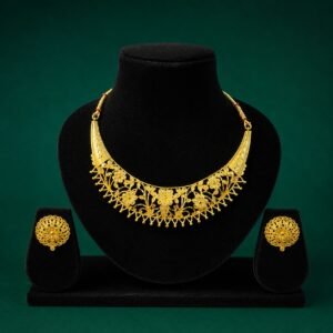 Flower Hashuli Handcrafted Necklace Set with Earrings -#8