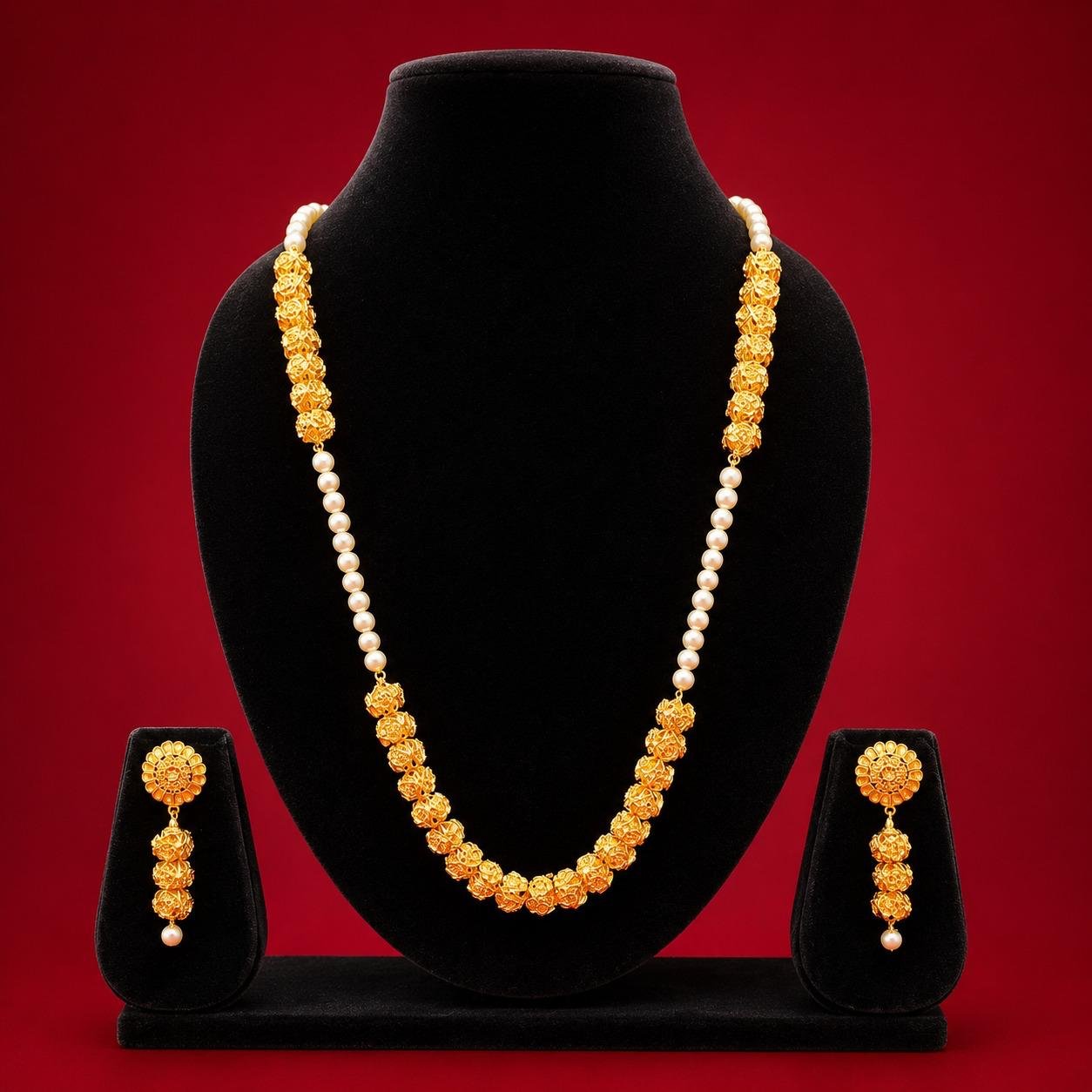 36-Inch Designer Mof Chain – Golap Pearl Design -#35