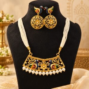 1.5 Gram Gold-Plated Pearl Dust Mini Pendant Set – Nilis Jewellery - #143