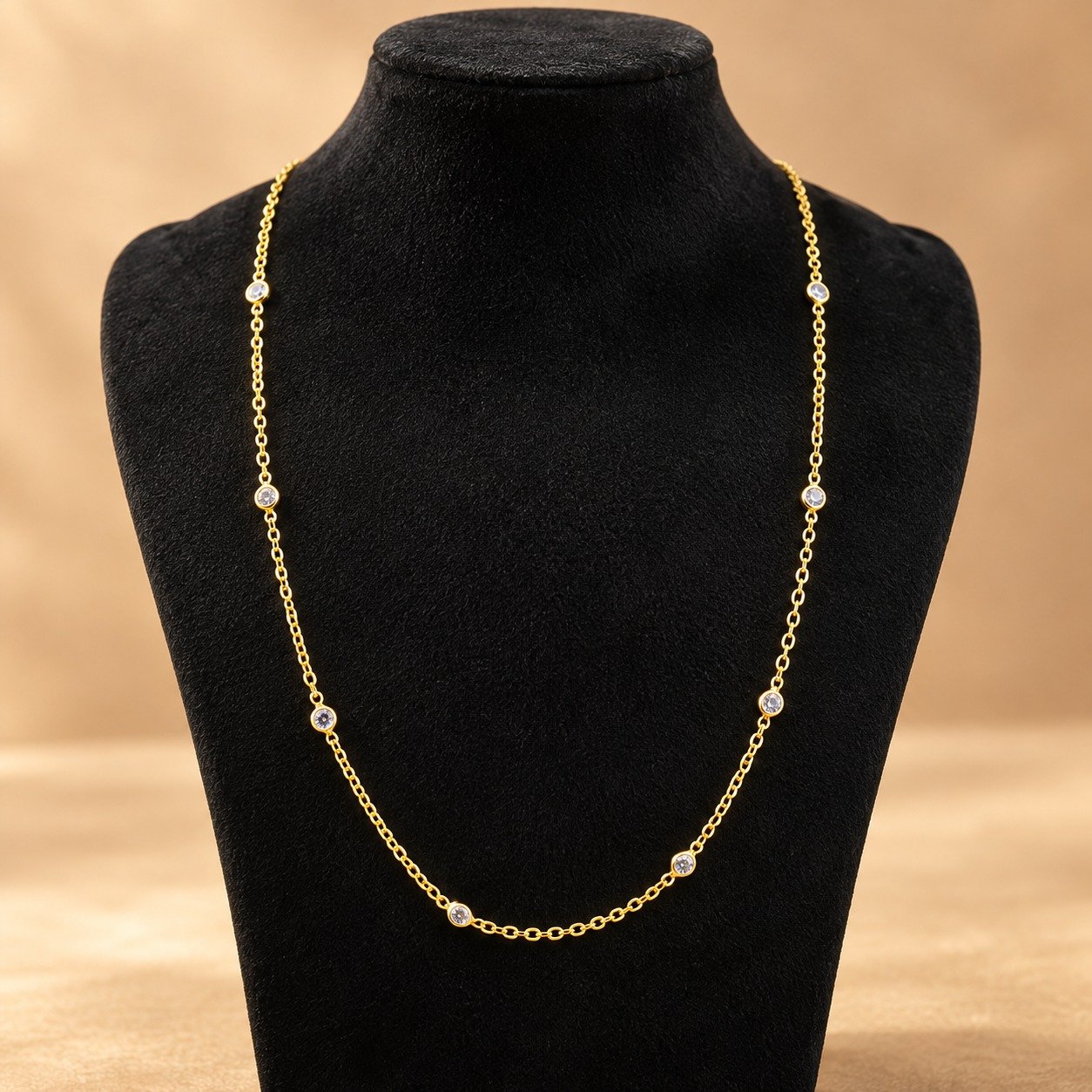 1.5 Gram Gold-Plated AD Chain – Nilis Jewellery -#136