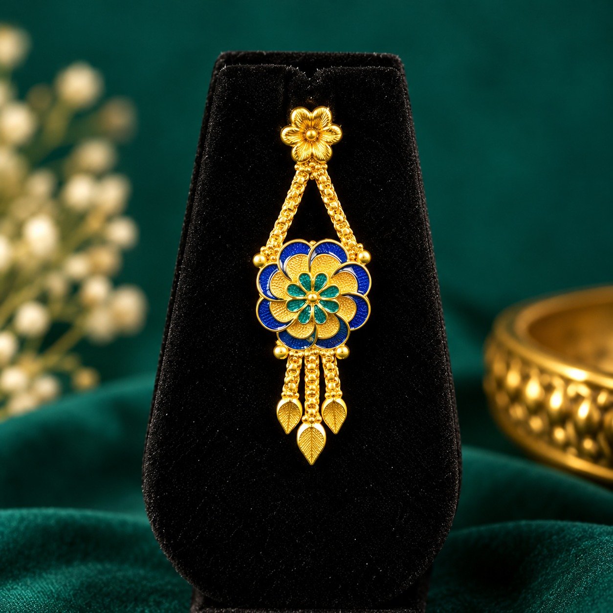 1.5 GM Meena Long Necklace Set – Nilis Jewellery - #157 - Image 4