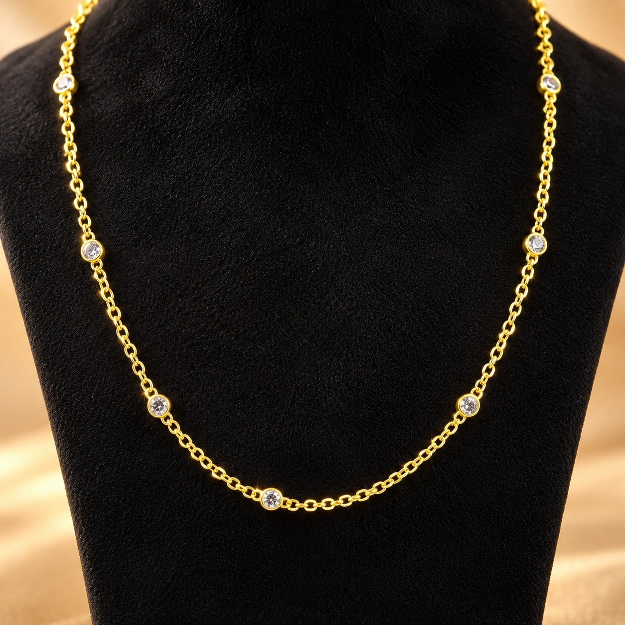 1.5 Gram Gold-Plated AD Chain – Nilis Jewellery -#136 - Image 3