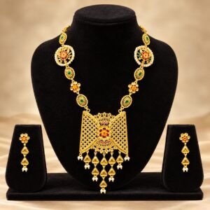 1.5 GM Meenakari Long Necklace Set – Nilis Jewellery - #148