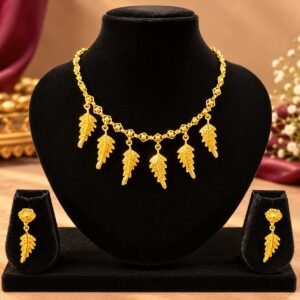 1.5 GM Leaves Design Necklace Set – Nilis Jewellery -#152